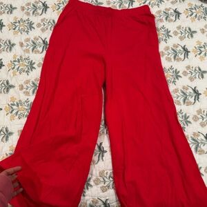 Biba Scarlet Red Wide Leg Soft Palazzo Pants